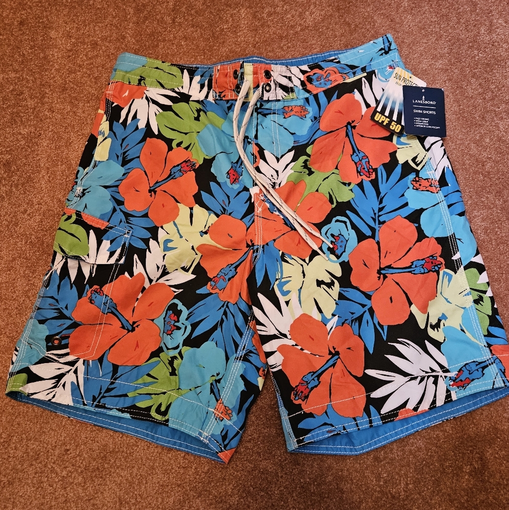 NWT Men's Board Shorts Swim Trunks Size XL